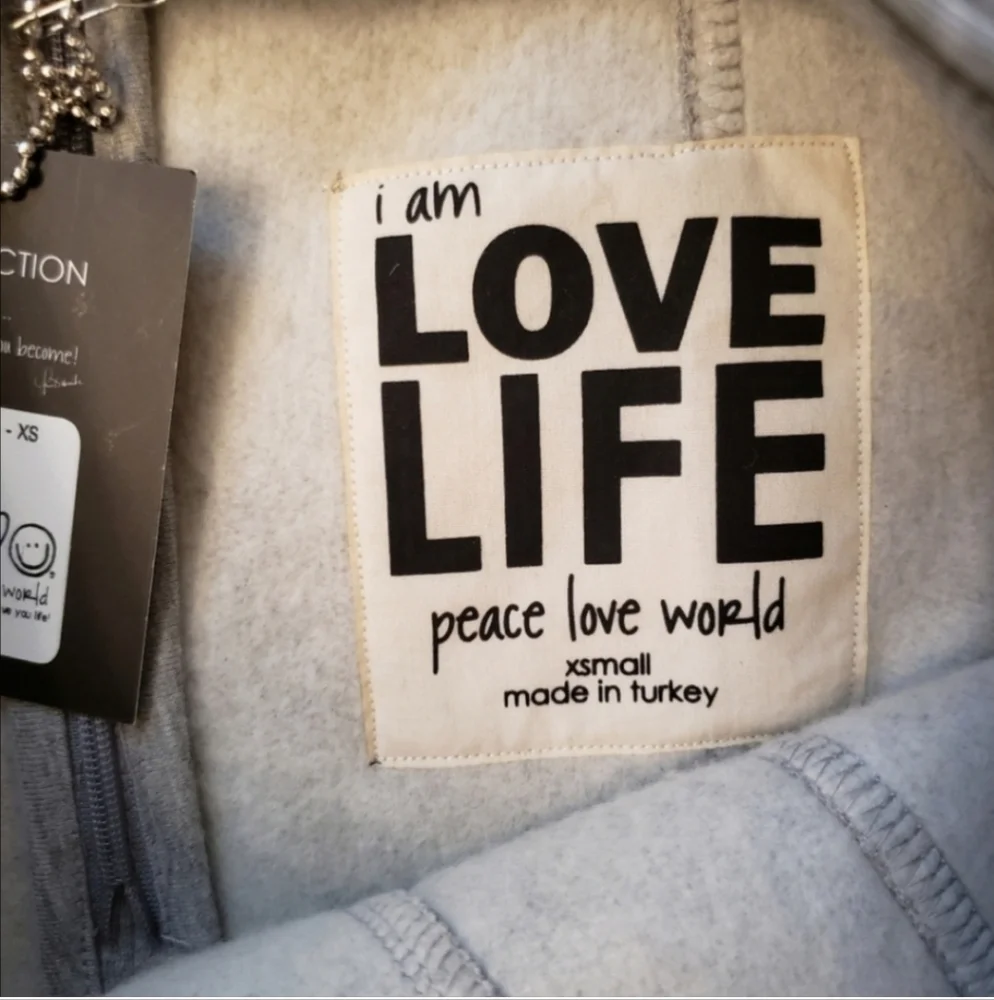 Peace Love World Skirt Fleece Lined Gray Size XS Brand New With Tags